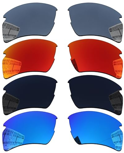 Acefrog 4 Pairs Polarized Replacement Lenses for Oakley Flak 2.0 XL OO9188 Sunglasses, Perfectly Fit, Shatterproof, Anti-scratch, Value Pack
