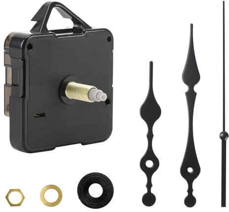 Mouvement d'Horloge à Quartz Silencieux, Mécanisme Horloge à Pile Légères et Durables, Remplacement de Mécanisme Horloge Murale pour Réparation de Décoration d'Intérieur/Hôtel/Restaurant (1)