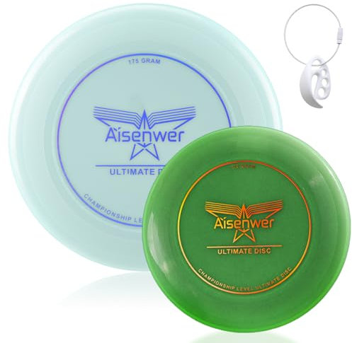 Ultimate frisbee disc 175g, ultimate frisbee profi, ultimate flugscheibe, Nachtfrisbee, Wird mit passender Frisbee-Schnalle für einfachen Transport geliefert, Sport,Strand,Freien Nachtspie（Grün）