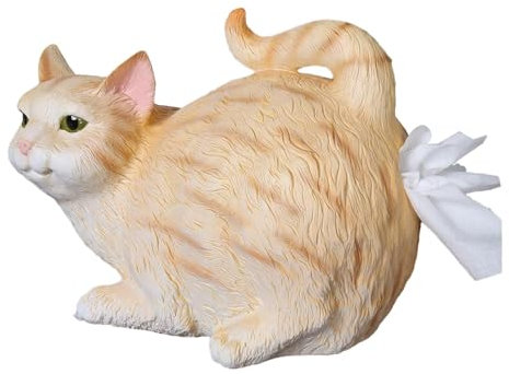 Katzen-Po-Taschentuchhalter, süßer Cartoon-Katzen-Taschentuchspender, lustige Harz-Katzen-Po-Taschentuchbox für Zuhause, Wohnzimmer, Dekoration