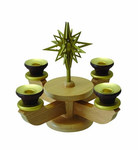 Rudolphs Schatzkiste Bougeoir de l'Avent non équipé pour 4 bougies pyramides (l x H x P) 20 x 18 x 20 cm