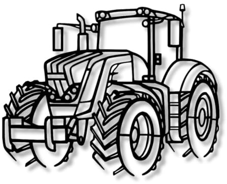 Generisch Traktor Silhouette Vario 724 – Wandbild aus Metall – 96 cm – Rustikale Wanddeko für Landwirte & Bauernhof – Robuste Dekoration mit ländlichem Flair – Perfekt für Werkstatt, Garage & Stall