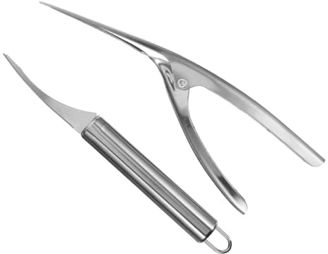 Cabilock Pelagamberi in Acciaio Resistente Multiuso per Casa e Cucina Sbuccia Gamberi e Rimuove Squame Pesce Utensili Pratici e Durevoli per Chef e Uso Quotidiano