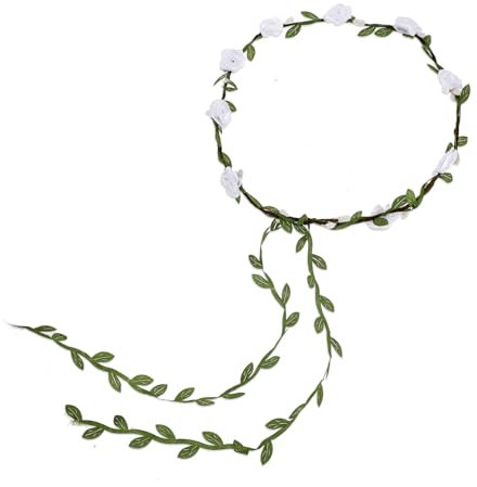 Aeaocvo Blumenkranz Haare, Blumenkrone, Flower Crown, Blumen Haarband für Damen, Künstliche Blumen Haarreif, Blumenkranz Kopfschmuck für Hochzeit, Braut, Photo Requisiten, Festival