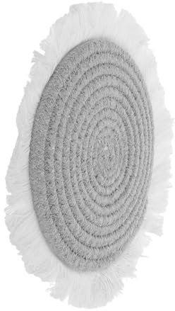 ANDRESLAD Boho Home Decor Coasters Scandinavian Style Heatproof Tabletop Protection Round Woven Mat Scandinavian Coasters Kitchen Accessories