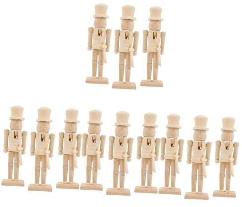 Zerodeko 4 Juegos Cascanueces De Navidad Desgranadora Cascanueces Manualidades Muñecos Madera Bizcocho Decoraciones De Artesanía De 3 Piezas X 4