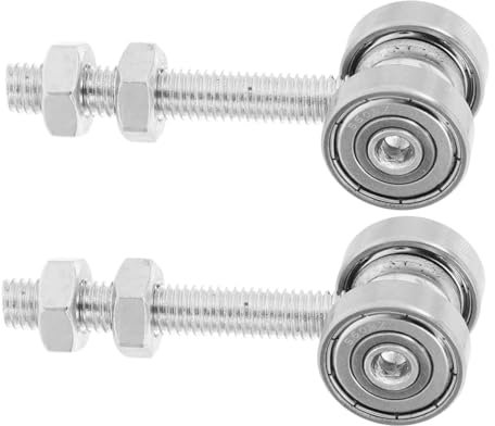 jojofuny 2pcs Sliding Door Pulley Double Bearings Silent Trolley Wheel for Barn Doors for Hanging Wheel Installation Track Systems