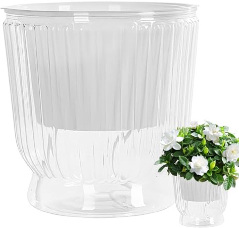 Smart - Contenitore per piante autoirrigante, decorativo, per interni, per violette africane, erbe e fiori con accumulo di acqua, design sostenibile per la cura dei problemi