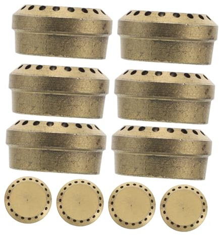 Cubiertas de Quemadores para Estufa de Gas 10 Piezas Hierro Plata | Repuesto para Encendedor de Parrilla, Adaptador Pequeño de Propano, Uso en Camping y Exterior