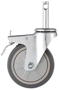 Carro de comedor de 3 pulgadas con ruedas de freno para accesorios de limpieza de cuencos de grado comercial