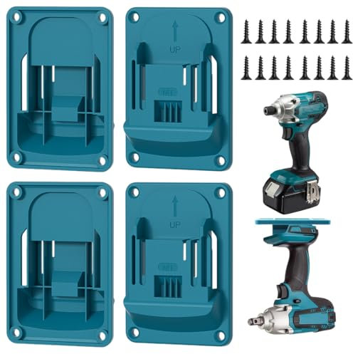 YAYNO 4 Pezzi Supporto per Attrezzi compatibile con Makita 18V per Utensili Elettrici Utensili di Perforazione con 16 Viti