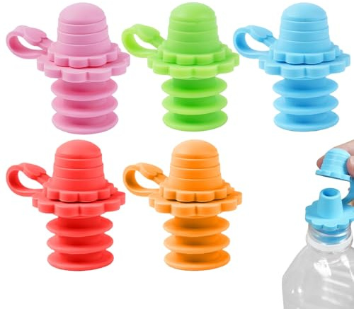 dewdat Coperchio per Borraccia,Beccuccio in Silicone Antigoccia per Bottiglie per Bambini | Copertura Protettiva Bevande per Viaggi Scuola Campeggio Picnic All'aperto