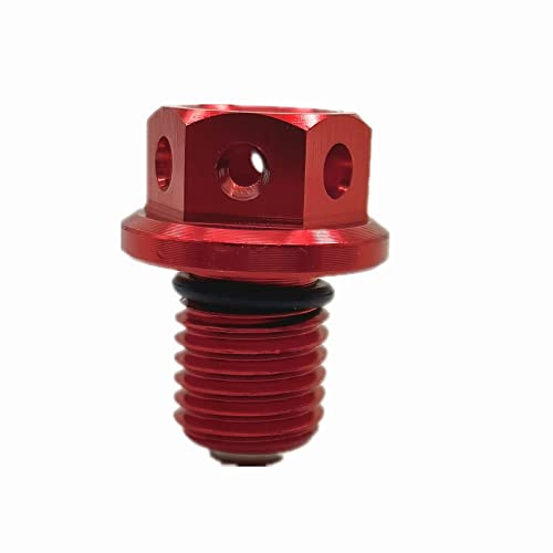 Tornillo De Perno De Drenaje De Aceite Magnético M12xP1.5 Para YH MT-03 2016-2018(ROJO)
