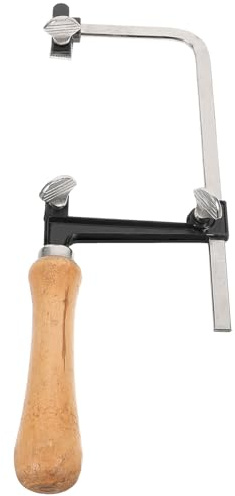 ANDRESLAD Herramienta Manual de Corte Pequeña con Mango de Madera Negro Herramienta Manual para Joyería y Carpintería Corte Preciso para Metal y Madera Diseño en U Portátil para