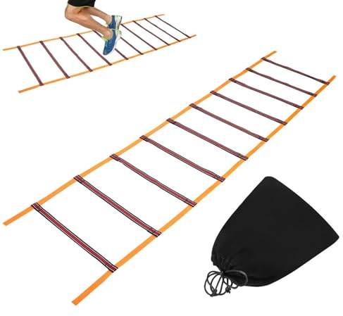 Agility-Leiter – Übungsgerät für Beweglichkeit mit Leiter, Ausrüstung für Fuß- und Torsionstraining, für Tennis, Fußball, Basketball, Baseball, Kampf, Leichtathletik, Fitness und Fitnessstudio im
