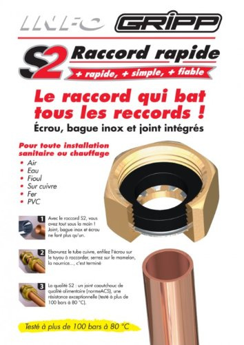 RACCORD BICONE S2 GRIPP PIECES DE 10 DIMENSION 15X21 TUBE DIAMETRE 14 WATTS EUROTHERM