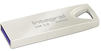 Integral 32GB USB Memory 3.2 Gen 1 Flash Drive Arc Metal Casing up to 150/30MB/s