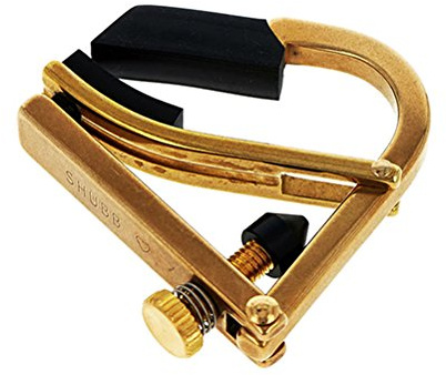CEJILLA GUITARRA CLASICA - Shubb (C/7) Parcial (Para Medio Diapason) Dorada