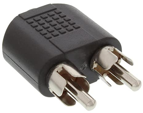 InLine 99343 Audio Adapter, 3,5mm Klinke Buchse Stereo an 2x Cinch Stecker