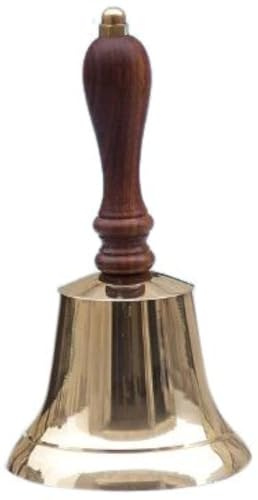 Thor Nautical Solid Brass Hand Bell, 7 Rustic Vintage Home Decor Gifts Christmas Bells