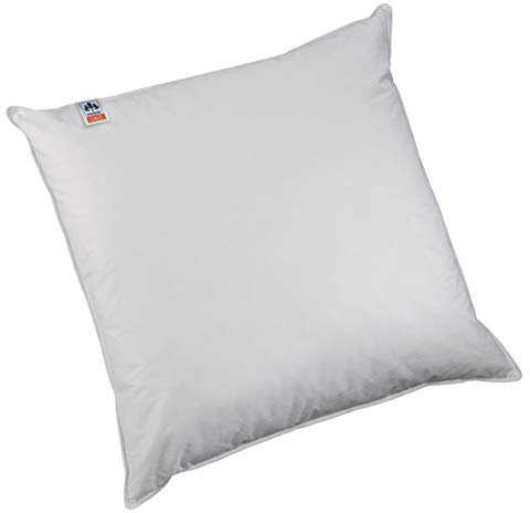 Irisette Drekammerkissen Lola aus 100% Baumwolle mit Biese, 90% Daunen/ 10% Federn, 80 x 80 cm, Weiß