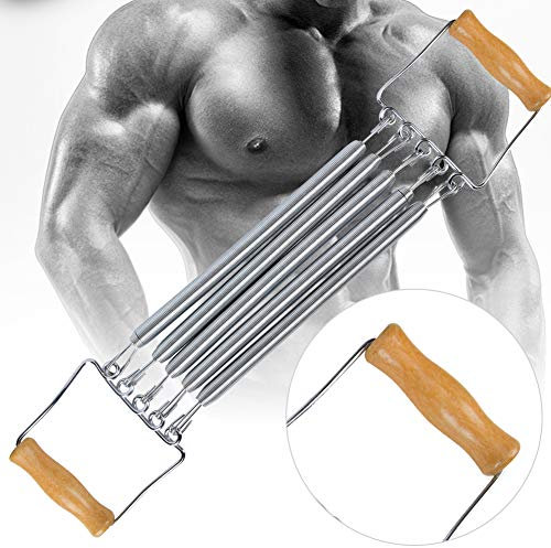 Brust Expander, Fr¨¹Hling Wand Riemenscheibe mit Holzgriff - Fitness Training Band f¨¹r Zuhause, Muskel¨¹Bung & Stretching - Kombinierte Fitnesszubeh?r