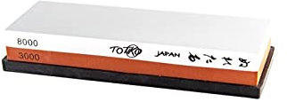 Pietra Affilacoltelli ad Acqua Giapponese, Cote con Materiale 3 Volte Più Duraturo, Affilacoltelli Professionale, Affila Coltelli Giapponesi e Professionali, Grana 8000/3000 | TOTIKO Japan Knives
