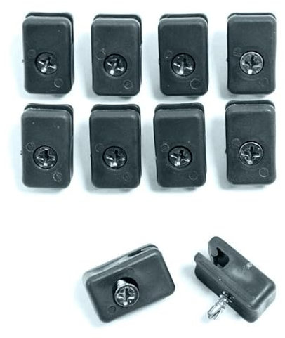 ESTEXO Montagezubehör für Zaunset Zubehör Maschendrahtzaun Set Pfostenkappen Strebenkappen Spanndrahthalter Anthrazit (10er Set Spanndrahthalter)