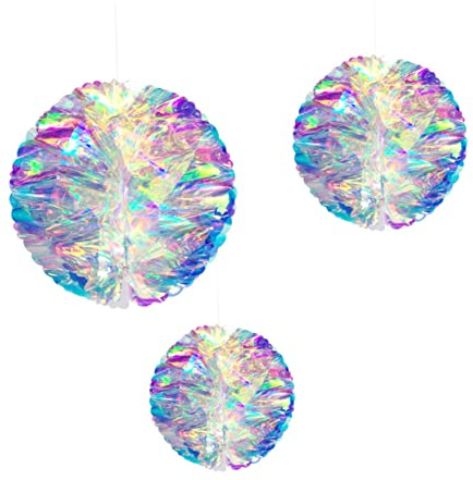 BESPORTBLE 3pezzi Palla Nido d Ape Colorata Decorazione Sospesa per Feste Ornamento per Matrimoni Ciondolo Sospeso da Parete Finestra Albero