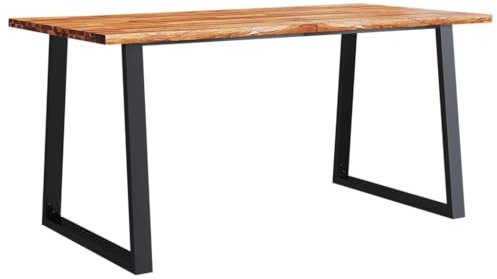 vidaXL Esstisch Baumkante 160x80x75 cm Massivholz Akazie
