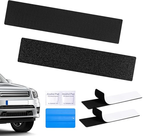 2X Porta Targa Adesivo, Portatarga Autoadesivo Auto Senza Cornice Ultra Forte per Targa Auto Moto Supporto Targa Anteriore Posteriore Nastro Invisibile Strappo Veicoli Auto Moto Facile Installazione