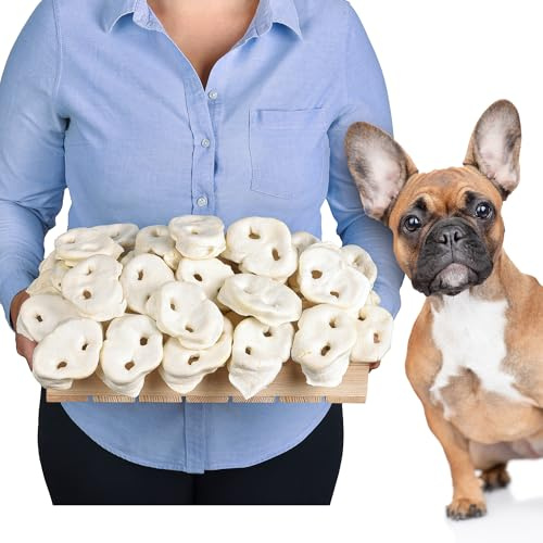 Nasi di maiale per cani 1kg (circa 45-55 pezzi) | Snack da masticare essiccati | 100% naturali | Senza cereali | Essiccati all’aria | Articolo da masticare per cani piccoli e grandi