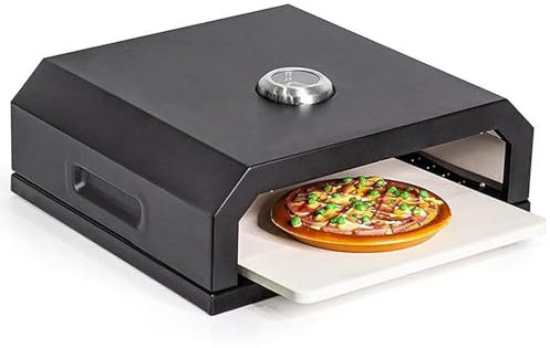 Horno De Pizza De 12 Pulgadas, Horno De Pizza De Leña con Termómetro, Horno De Pizza para Barbacoa Al Aire Libre, Horno De Pizza Portátil, Se Adapta A Cualquier Parrilla De Carbón Y Gas para Acampar