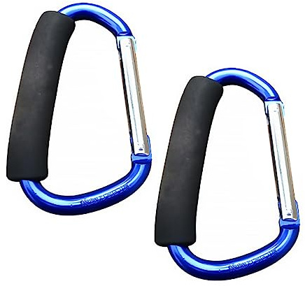 SUPVOX 2pcs Large Aluminum Carabiner Buckles for Swing Hooks Hammock Straps Practical Climbing Accessory Random Color