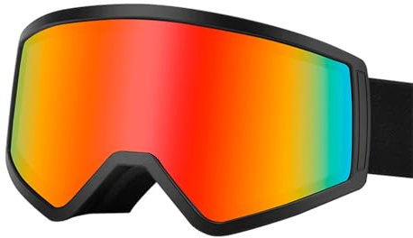Psdndeww Occhiali da sci sportivi per bambini, per ragazzi, ragazze, adolescenti, antiappannamento, per bambini, occhiali da sci