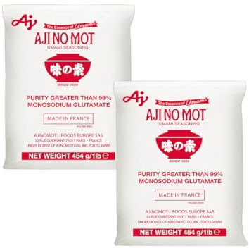 YIJIA | AJI NO Umami seasoning 99% Glutamato 454Gr- Como potenciador del sabor, este condimento se usa ampliamente en platos caseros (Paquete de 2)
