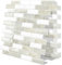 Tiwoos Azulejos 3d Baldosas Adhesivas Cocina Pared Autocolantes Azulejo Adhesivo Beige (10-Piezas,30.5 x 30.5cm)