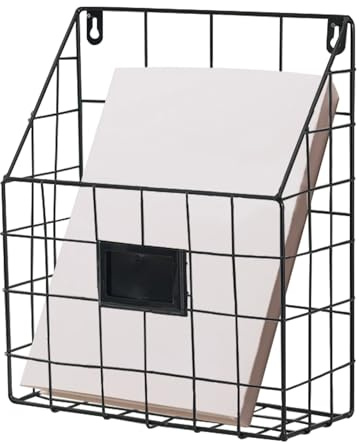 Weqizuerqi 25x10x30.5 Cm Post Korb Zeitungsständer Dokumenten Organisator Eisen Ein Der Wand Befestigter HäNgender Ordner Langlebig Und Verschleißfest Für Haus BüRo Und Mehr