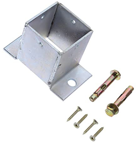 DIYEAH Manguito De Base De Columna Para Postes De Madera Soporte Resistente Con Tornillos Para y De Jardín Base De Anclaje Para Postes Cuadrados