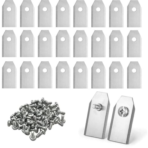 45 Pcs Robotic Lawnmower Blades 0.75mm, Silver | Trimmer Cutter Accessories, With 30 Screws, Compatible with Husqvarna, Compatible with Automower, Compatible with Gardena