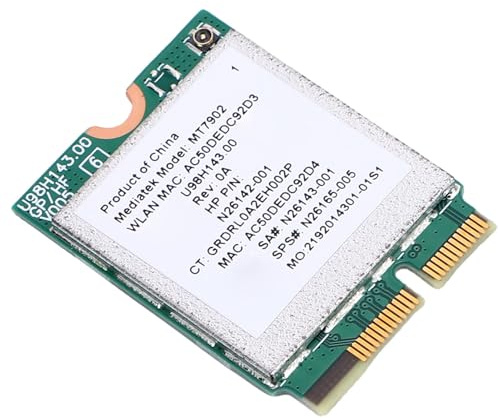 Plyisty WI FI 6E Tarjeta Inalámbrica AX210 NGW 5.3 Tri Band 5400Mbps Adaptador de Red para Laptop con 3 Bandas de 8 Bandas Antena Externa y Soporte
