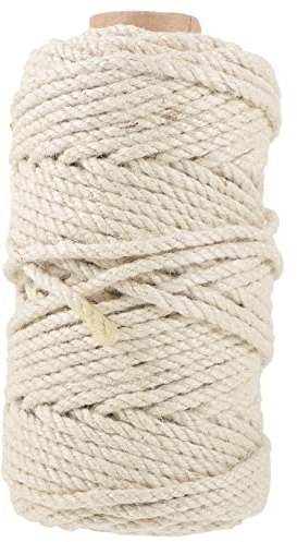 CIYODO Sisal Seil Robustes Verschleißfestes Kratzbaum Ersatzseil Zuschneidbar Natürlich für DIY Katzenkratzbaum Reparatur und Kratztonne Zubehör Weiße Dekoration
