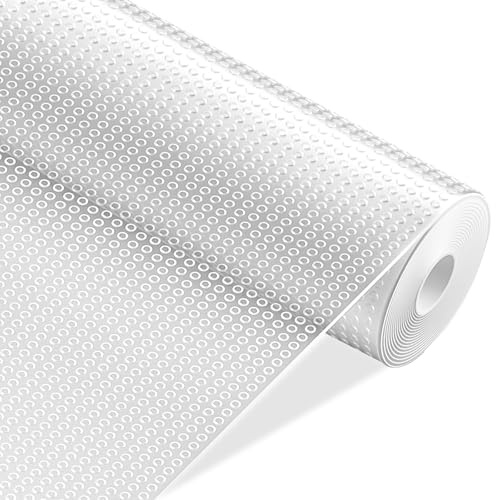 Schubladenmatte 45 x 500cm, Antirutschmatte Schubladen Eva Wasserdichte Schrankpapier Schneidbar Kühlschrankmatten schubladeneinlage für Küche Regale Bad Schränke Schubladen