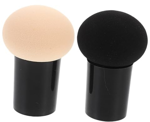 Gogogmee 2 Pezzi Puff per Cosmetici in Poliuretano PU e PP, Spugnetta Doppia Funzione Asciutta e Bagnata, Facile da Trasportare per Donna in Viaggio o Quotidiano