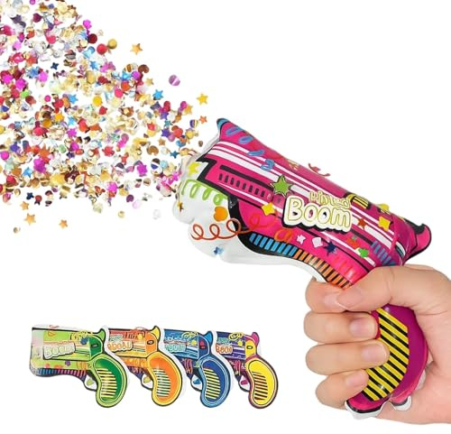 50 Stück Konfettikanone, Konfetti Pistolen Set, Party Popper Set für Hochzeiten, Geburtstage und Feiern, Bunte Konfetti Shooter für Kinder und Erwachsene, Ideal für Festliche Anlässe