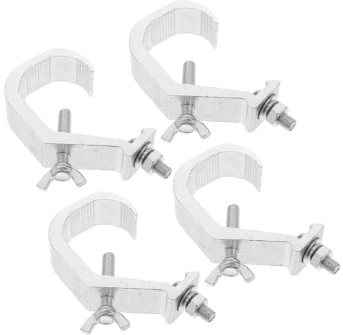 Yardenfun 4pcs Sturdy Stage Light Clamp Hooks for Truss Pipes Secure Grip Moving Light Clamps for Spotlights Easy Install Lighting Accessories for Stage Stability