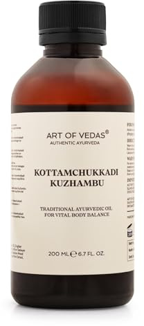 Art of Vedas Kottamchukkadi Kuzhambu 200ML | Traditionelles ayurvedisches Massage- und Körperöl | Kräuterrezeptur auf Sesamöl-Basis | Für Abhyanga, Self-Care und Wellness-Rituale