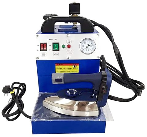 STWBHW Ferro da Stiro a Vapore Industriale semiautomatico da 1600 W, Stazione da Stiro Professionale con Grande Caldaia e Serbatoio in Acciaio Inossidabile, for Lavanderia