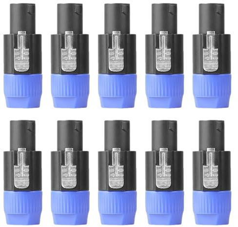 Yunhgft Lot de 10 Connecteurs Audio/Prises Haut-parleurs Compacts et Professionnels pour Un Remplacement Sécurisé des Accessoires.