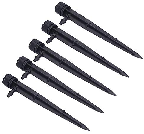 Cocoarm 360 Gocciolatore per Irrigazione Regolabile ABS Irrigatore a Goccia 50PCS Emettitori di Irrigazione a 8 Fori per 4 7 Tubi Letti da Giardino Prati Serra di Agricola